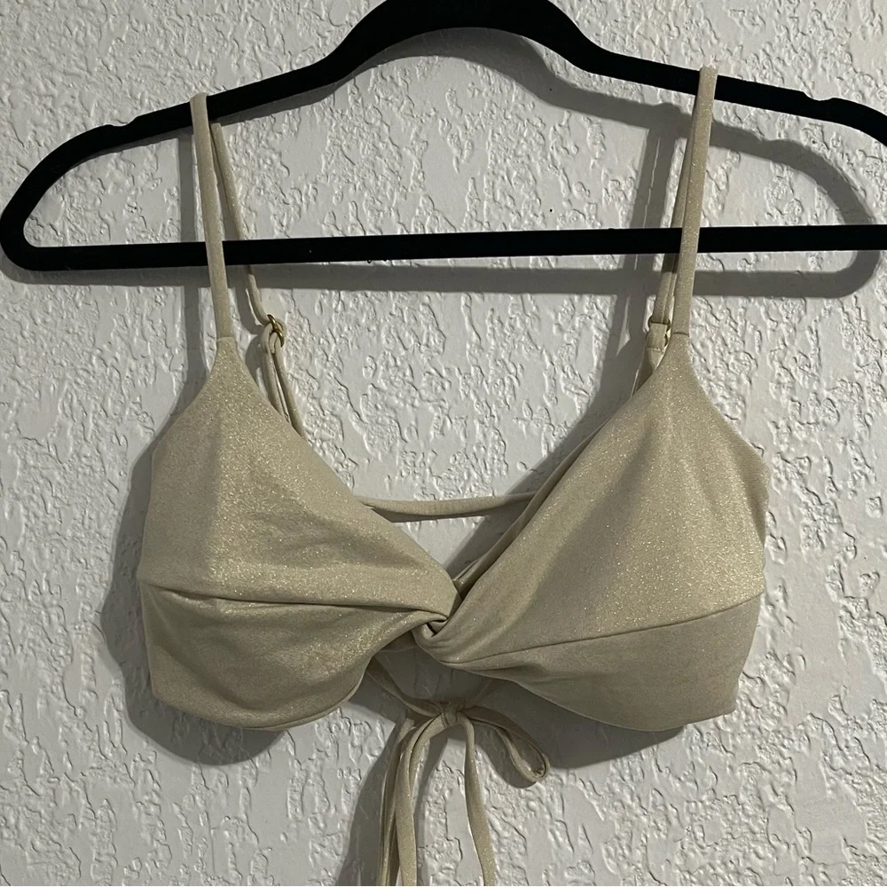 L*Space Ringo Shimmer Swim Top Size M